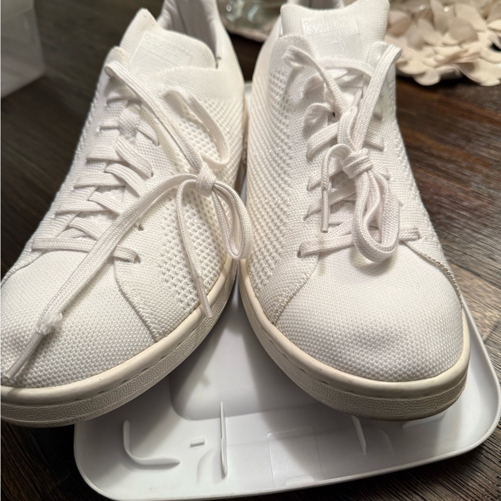 White Knit Sneakers